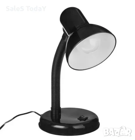 Нощна лампа+ крушка, 14х35 см, черна, снимка 4 - Настолни лампи - 47564153