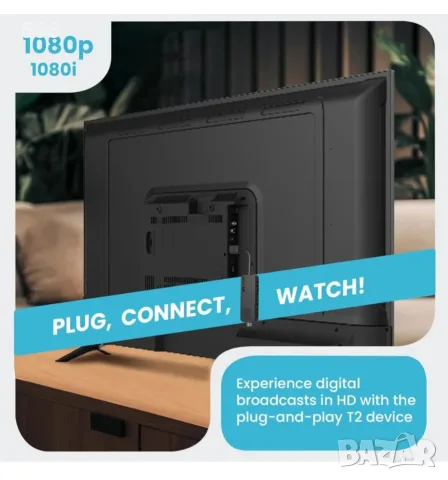 HD-line Цифров ефирен DVB-T2 2024 Full HD 1080P декодер, Bluetooth дистанционно, снимка 8 - Приемници и антени - 56108158