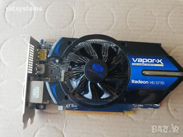 Видео карта AMD Radeon Sapphire Vapor-X HD 5770 1024MB GDDR5 128bit PCI-E, снимка 1 - Видеокарти - 42767515