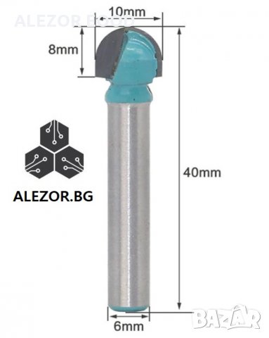 Фрезер За Овални Декоративни Канали В MDF, ABS, PET, Работен Диаметър 10 Mm, Захват 6, 20200230, снимка 2 - Други машини и части - 31323322