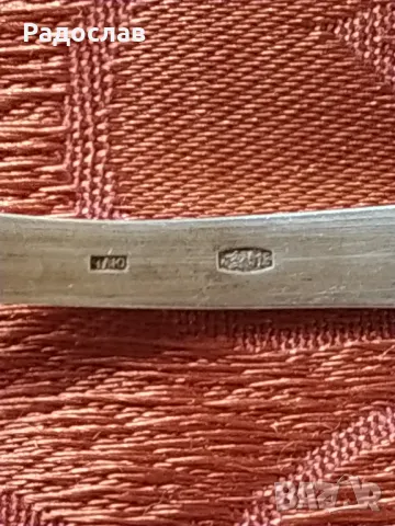 стара руска сребърна лъжичка , снимка 3 - Прибори за хранене, готвене и сервиране - 49745683