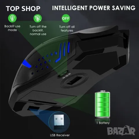 Професионална игрална оптична мишка ET TECH X-08 7 бутона, снимка 5 - Клавиатури и мишки - 49105180