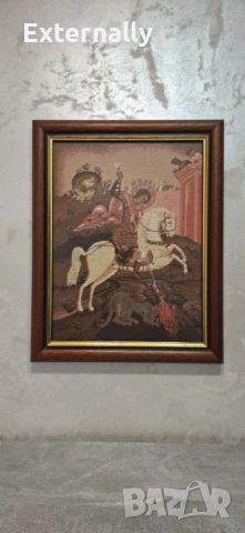 Гоблен „Свети Георги“, снимка 2 - Гоблени - 53086978