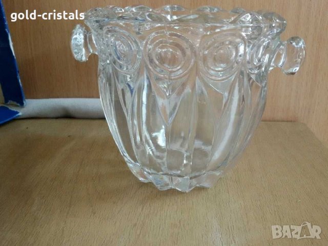 Стара  кристална купа ледарка, снимка 7 - Антикварни и старинни предмети - 29563054