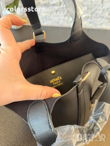 Черна чанта Hermes-IM126j, снимка 4 - Чанти - 54314772