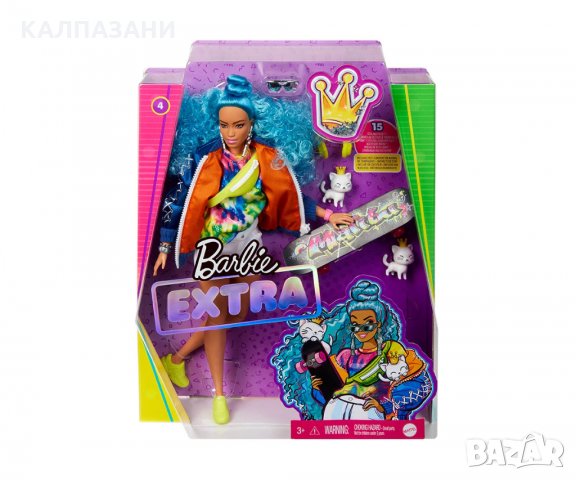 Кукла Barbie - Екстра: Синя къдрава коса GRN30
