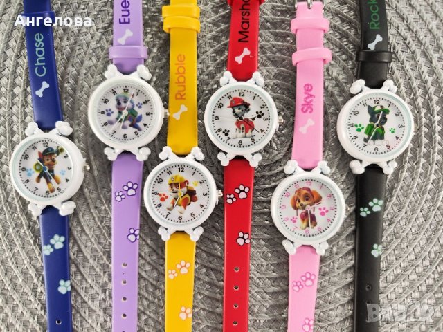 Часовник Пес патрул/ Paw patrol - Чейс, Скай, Еверест, Рабъл, Маршал, Роки, снимка 3 - Детски - 40818162