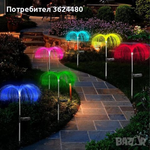 Медуза соларна лампа, снимка 4 - Соларни лампи - 42836069