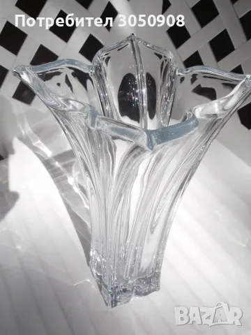 Кристална ваза Bohemia Флорал, 28 cm, снимка 5 - Вази - 56198151