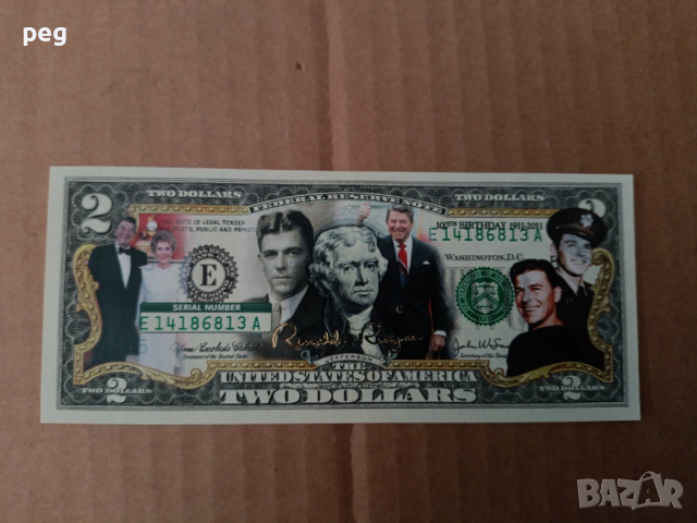 Банкнота $2 /2003A-2009/ colorized , снимка 8 - Нумизматика и бонистика - 39132244