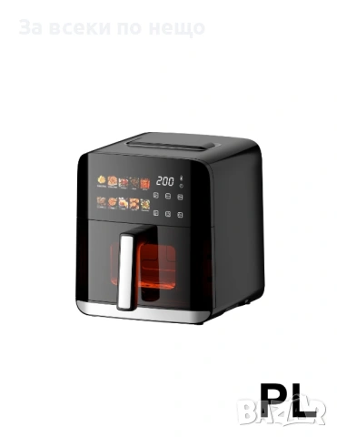 Фритюрник Air Fryer Oliver Volzt OV51980CE, 1200W, кошница 4 л., LED дисплей Код P2096, снимка 4 - Фритюрници - 54040074