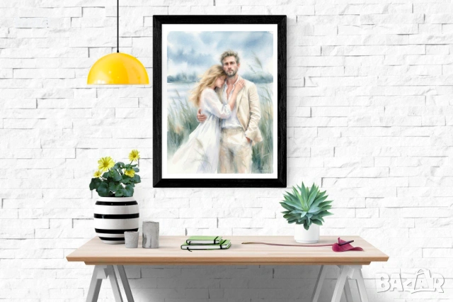 Картина "Сбогуване" - цифрова акварел (AI-generated), снимка 4 - Картини - 53938643