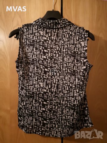 Нова официална блуза с жабо черно бяла S, снимка 2 - Ризи - 29325029