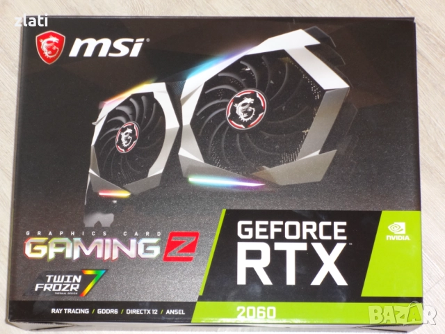 Геймърска Видеокарта MSI GeForce RTX 2060 Gaming Z 6GB GDDR6 с LED-лампи, снимка 12 - Видеокарти - 38099714