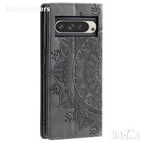 Google Pixel 9 Pro XL Totem Embossed Wallet Кожен Калъф и Протектор, снимка 8 - Калъфи, кейсове - 53097862