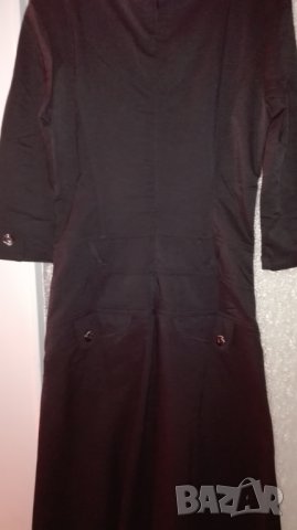 Дълга черна рокля „Ками”, снимка 4 - Рокли - 26544434