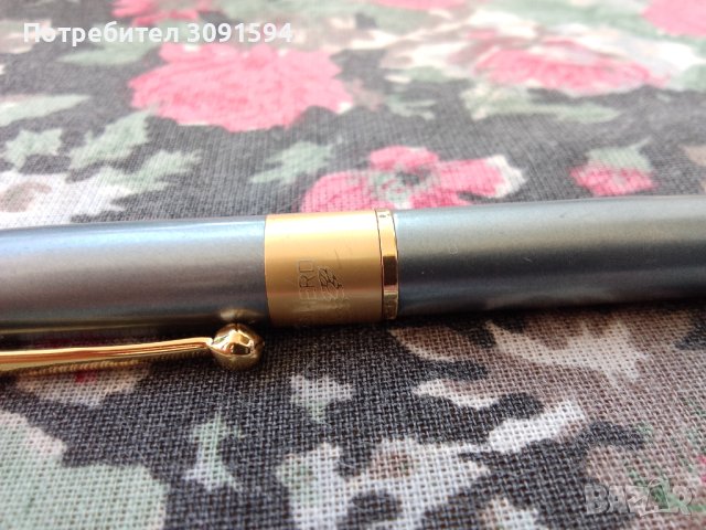  Писалка Метална стоманена синьо, Сива-златна рамка HERO 7055, снимка 4 - Други ценни предмети - 42262885