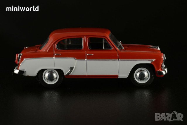 Москвич 407 двуцветен 1958 - мащаб 1:43 на DeAgostini моделът е нов в блистер, снимка 8 - Колекции - 40589763