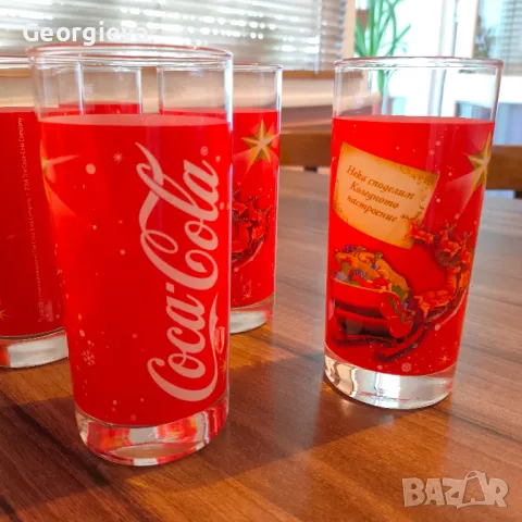 Стъклени чаши за безалкохолно Coca-Cola ., снимка 2 - Сервизи - 49162325