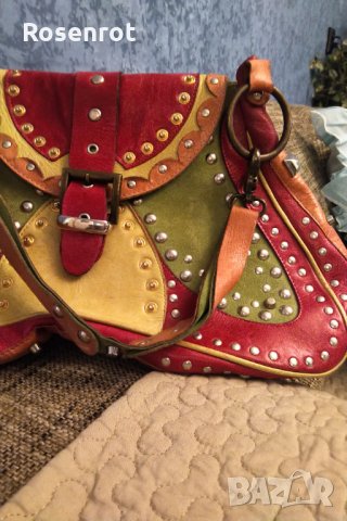  Бутикова чанта естествена кожа ръчна изработка РАЗПРОДАЖБА, снимка 11 - Чанти - 30520477