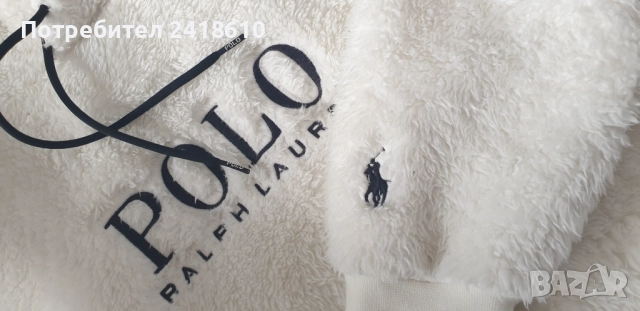 POLO Ralph Lauren Pile Fleece Jumper Hoodie Mens Size S / M  ОРИГИНАЛ! Мъжко Горнище!