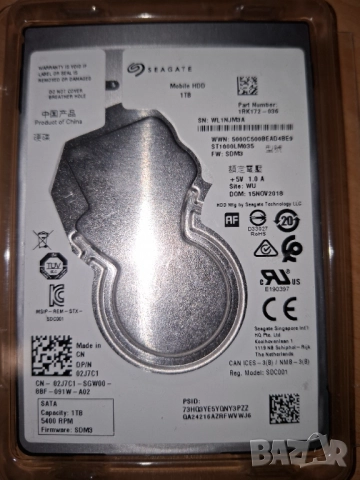 HDD твърд диск, 1TB Seagate, 5400rpm, снимка 4 - Твърди дискове - 52815388