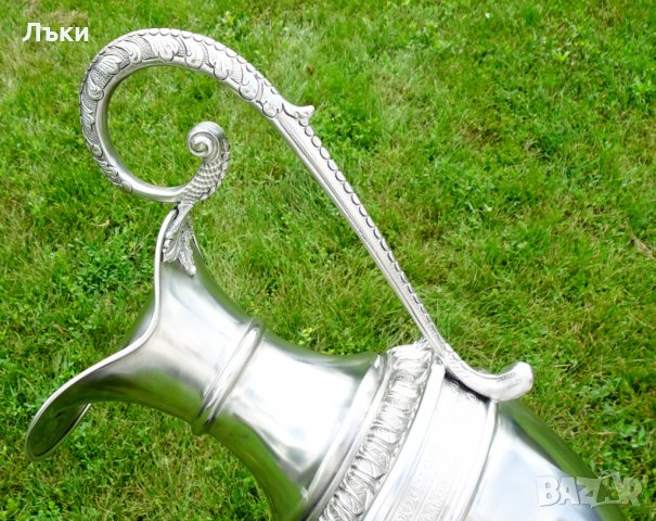 Кана от калай в стил Ампир 1.4 кг.,46 см., снимка 8 - Антикварни и старинни предмети - 29223298