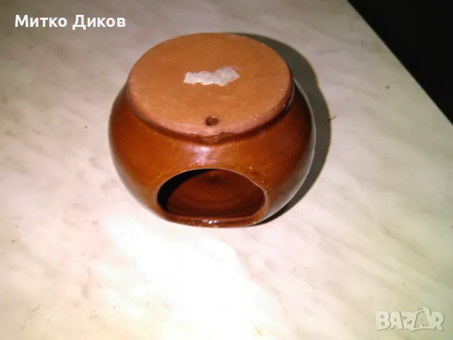 Керамична топка гърне за свещ или друго рядка от соца Н-80мм фи 105мм, снимка 6 - Антикварни и старинни предмети - 48543968