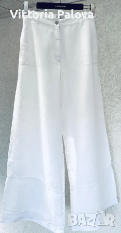 Скъп бял панталон груб лен MISS ETAM Франция, снимка 7 - Панталони - 51026997