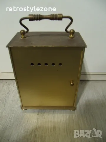 № 7919 стар настолен часовник - VEGLIA - метален корпус / кутия - размер 13 / 10 / 6 см - кварцов, снимка 5 - Други ценни предмети - 49365154