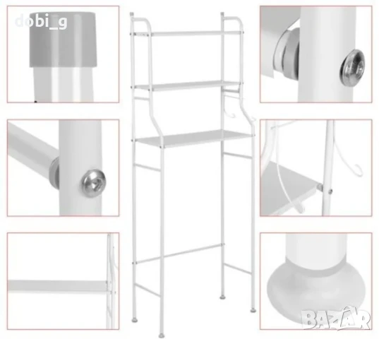 Етажерка с три рафта за баня, тоалетна, снимка 3 - Етажерки - 51240721
