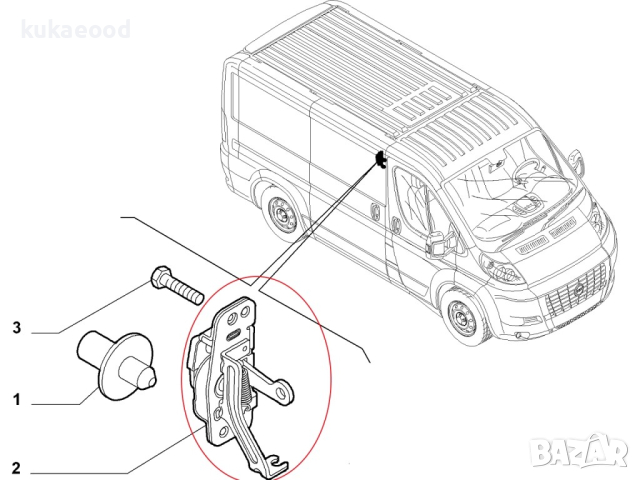 Брава за плъзгаща врата за Fiat Ducato 3, снимка 5 - Части - 44556134