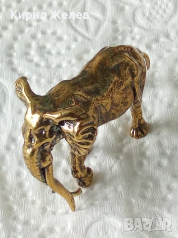 Бронзова фигурка на 🐘 слон 44640, снимка 4 - Колекции - 54173255