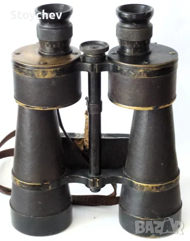 Исторически бинокъл E.Leitz D.F. 10x50 Dienstglas 1917г., снимка 2 - Антикварни и старинни предмети - 55808300