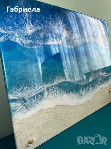 Морска картина от епоксидна смола , снимка 2 - Картини - 54119988