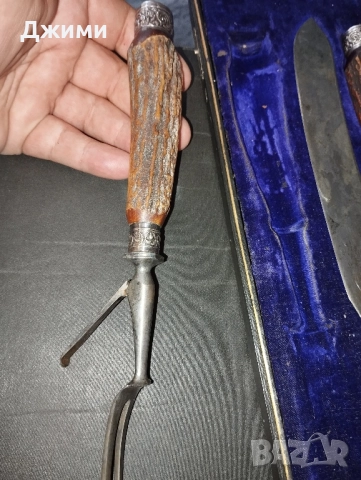 различни комплекти и ножове на солинген с рогови дръжки, снимка 8 - Антикварни и старинни предмети - 39225808