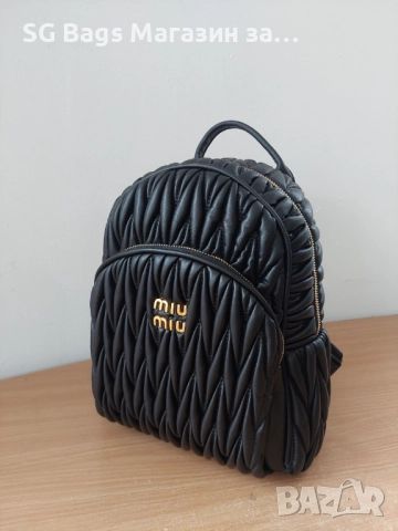 Miu miu miv miv дамска чанта тип раница дамска ряница код 281, снимка 3 - Раници - 42999345