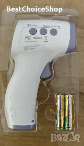 Инфрачервен термометър Безконтактен LCD дисплей с функция памет, снимка 3 - Други - 53205104