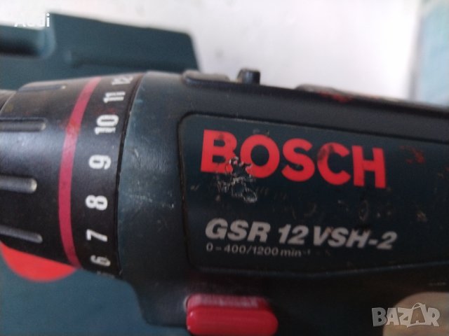 Комплект BOSCH винтоверт с две батерии, зарядно и куфар. Винтоверт BOSCH 12V GSR 12 VSH-2  Made in S, снимка 7 - Бормашини - 42274735