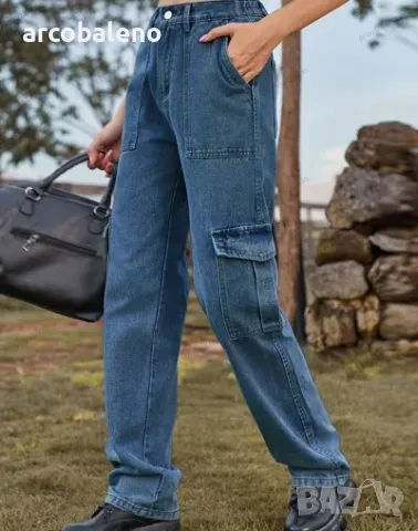 Ежедневни дамски карго дънки, 3цвята , снимка 5 - Дънки - 48395119