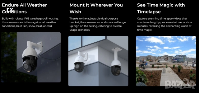 Reolink 4K 360° Auto-Tracking PoE 5X Optical Zoom RLC-823S1, снимка 2 - IP камери - 52265919