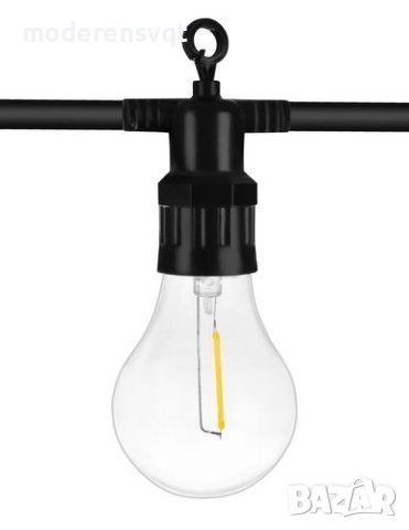Декоративен Гирлянд с 10 LED крушки, снимка 2 - Външни лампи - 40810666