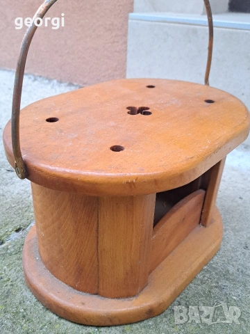 ретро холандска дървена печка, отоплител за крака, антика, снимка 2 - Антикварни и старинни предмети - 53197497