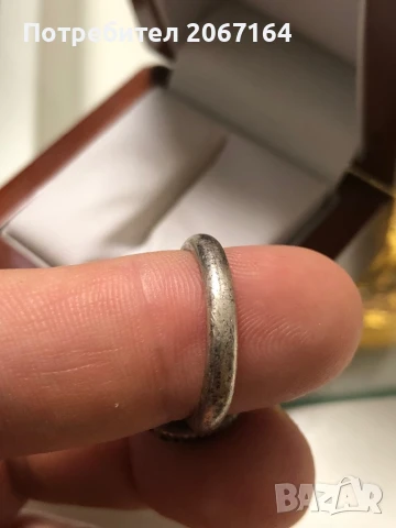 Възрожденски сребърен пръстен, снимка 7 - Пръстени - 50586654