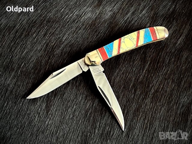 Висококачествен колекционерски джобен сгъваем нож Copperhead Stoneworx. RR2400, снимка 3 - Ножове - 42890876