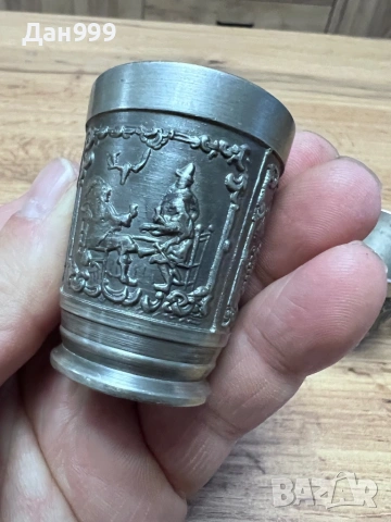 Осем колекционерски чашки от висококачествен калай, снимка 3 - Антикварни и старинни предмети - 53123681