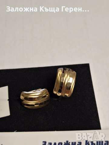 Златни Обеци - 14к. - 2,16гр., снимка 3 - Обеци - 52360381