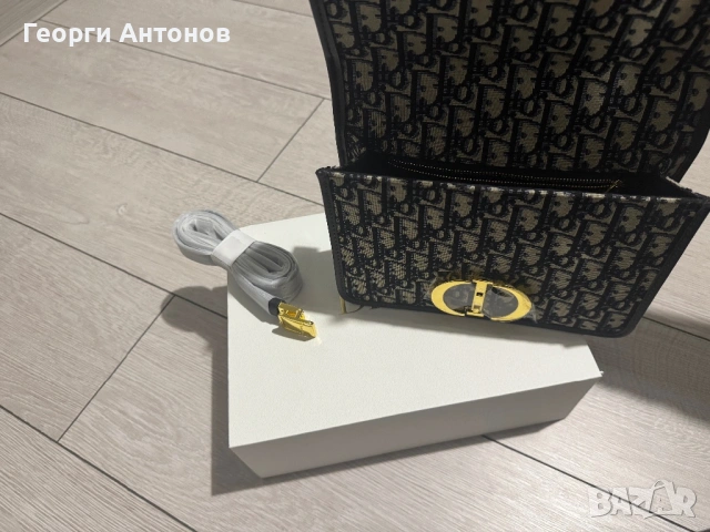 Чанта Blue Dior Oblique Jacquard, снимка 2 - Чанти - 53050017
