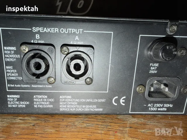 Bell SCA-2  усилвател 2x 500 W
, снимка 8 - Ресийвъри, усилватели, смесителни пултове - 56539783