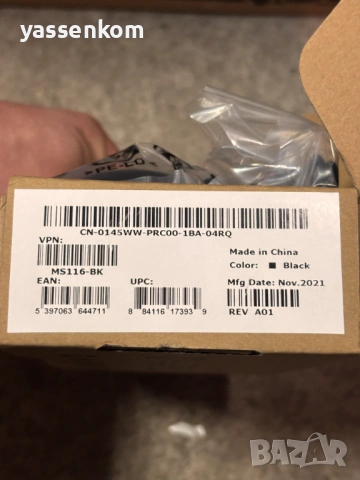 Dell MS116-BK Оптична USB Мишка 1000 DPI Черна, снимка 2 - Клавиатури и мишки - 54298937